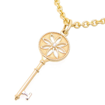 TIFFANY Daisy Key Women's Necklace 750 Yellow Gold