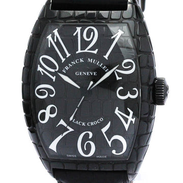 FRANCK MULLER Tourneau Curvex Black Croco Steel Watch 8880 SC BLK CRO BF565084