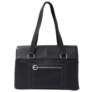 SALVATORE FERRAGAMO Ferragamo Bag Ladies Brand Gancini Tote Shoulder Leather Black