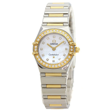 OMEGA 1360.75 Constellation Bezel Diamond Watch Stainless Steel/SSxK18YG Ladies