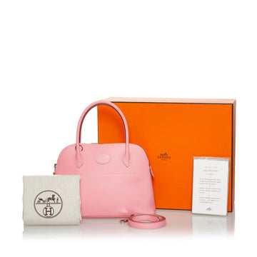 Hermes Bolide 27 Shoulder Bag Handbag Rose Confetti Pink Vaux Epson Women's