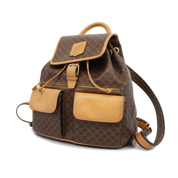 CELINEAuth  Macadam Luxac Women's PVC Backpack Brown