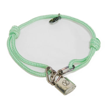 LOUIS VUITTON Bracelet Silver Lockit Padlock Virgil Abloh Green LV Circle Celadon Q95867 Men's Accessories Jewelry