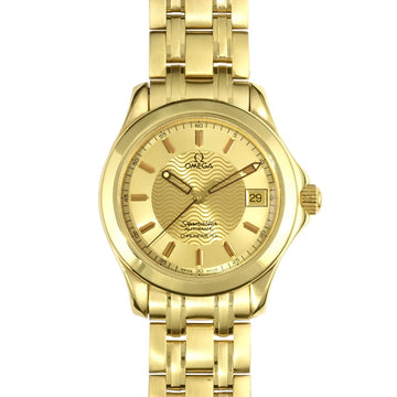 OMEGA Seamaster Chronometer 120m K18YG Men's Automatic Watch Solid Gold Champagne Dial 2101.11