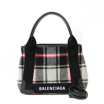 Balenciaga Shoulder Bag Handbag Navy Cover Small Multicolor Ladies Wool