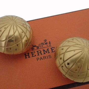 HERMES Earrings BIJOUTERIE FANTAISE Gold Round Ladies