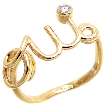 CHRISTIAN DIOR #47 750YG Oui Diamond Women's Ring Joui95001 750 Yellow Gold No. 7