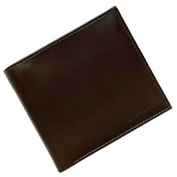 Burberry Bi-Fold Wallet Brown Calf Leather BURBERRY Fold Men's