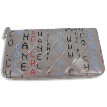 CHANEL Cambon matelasse here mark computer pattern circuit board long wallet