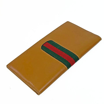 GUCCI 030 1135 Men's Leather Bill Wallet [bi-fold] Brown