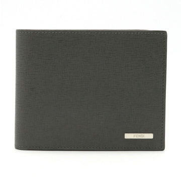 Fendi Bifold Wallet Leather Gray 7M0001