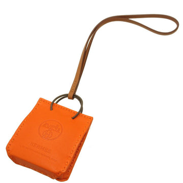 HERMES Sac Orange Y engraved [] Anu Milo Bag Charm Keychain