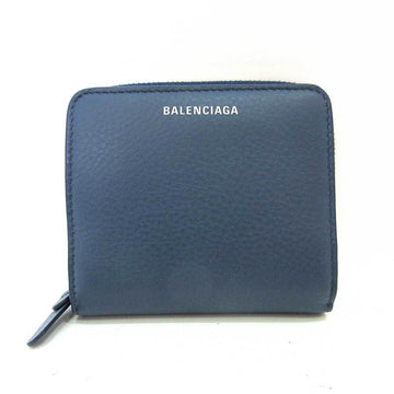 Balenciaga Wallet Everyday Bifold Mini Blue Men's Leather 516366 BALENCIAGA