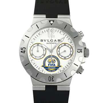 BVLGARIBulgari  Diagono Professional Scuba Chronograph FIFA 100th Anniversary Model World Limited to 999 pieces SCB38SSC38WSV Black Dial Watch Men's