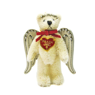 PRADA Bear Angel 1ARF63 Keyring [Clear,Cream,Gold,Red Color]