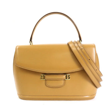 BALLY Handbag Shoulder Bag Leather Camel Ladies