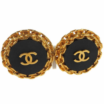 Chanel Cocomark Vintage Gold Plated 93A Women's Earrings