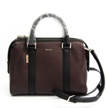 PAUL SMITH PWR171 Women's Leather Handbag,Shoulder Bag Black,Dark Brown