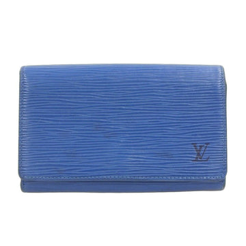 LOUIS VUITTON Epi Portomone Bie Tresor Wallet with Hook Blue M63505 M6350G