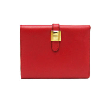HERMES Saumur Dianne Women's Leather Wallet [bi-fold] Red Color