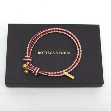 Bottega Veneta leather bracelet light pink x red
