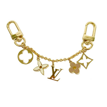 LOUIS VUITTON Keychain Monogram Chain Fleur de M01413 Gold Ladies