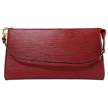 Louis Vuitton Pouch Pochette Accessoire Red Castilian Epi M40776 Leather AR1908 LOUIS VUITTON Handbag Women's Clutch Bag