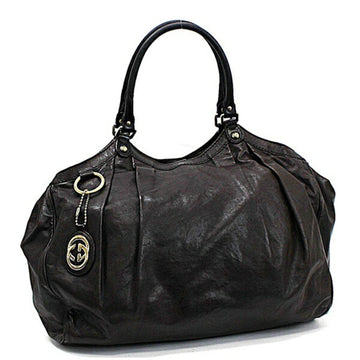 GUCCI Shima Sookie Tote Bag Shoulder Leather Dark Brown 211943  Women's