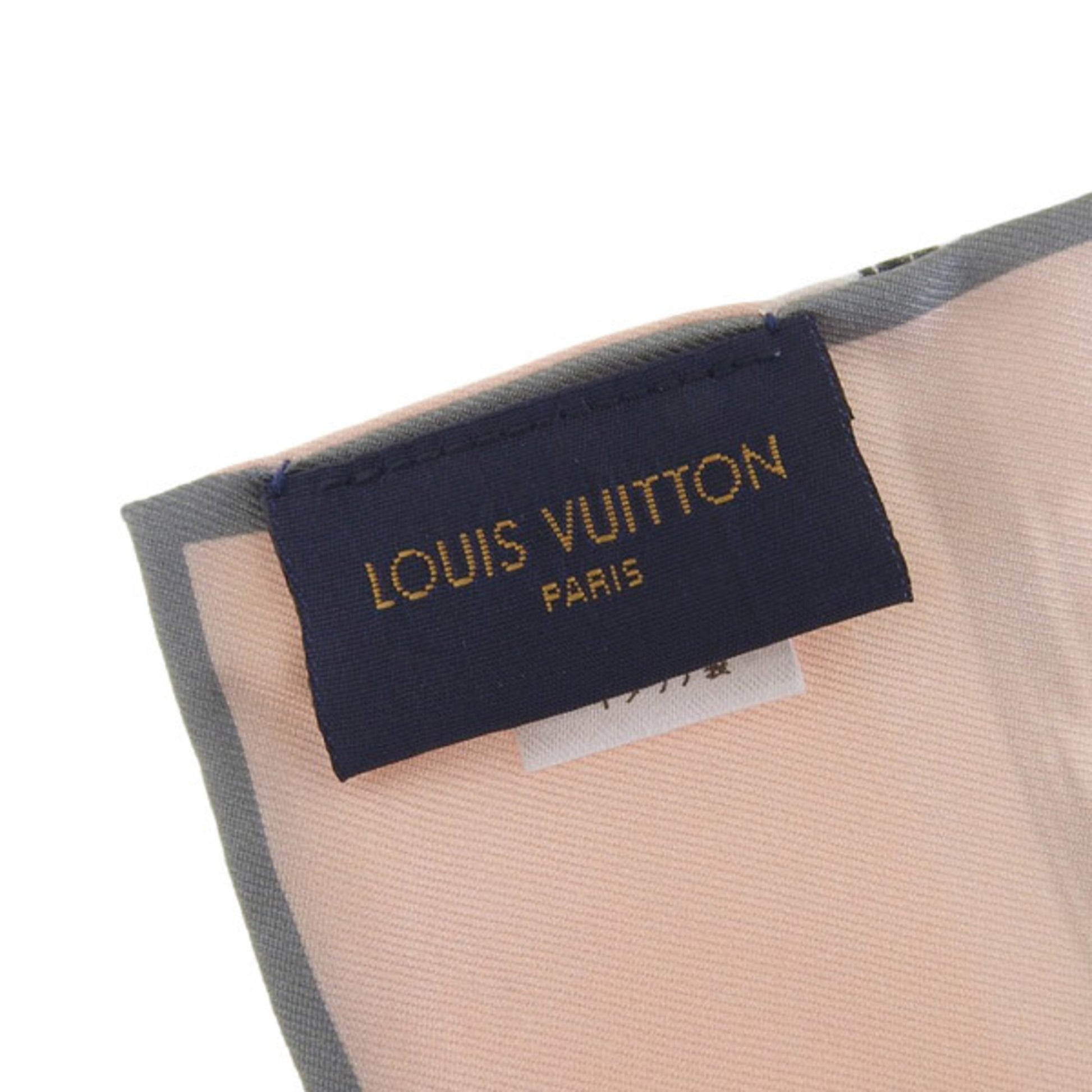 Louis Vuitton LOUIS VUITTON Bandeau Marfleur Scarf Silk Monogram Rouge  M76968
