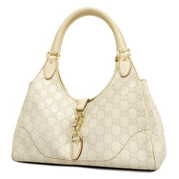 GUCCIAuth  New Jackie 145819 Women's Leather Handbag Ivory