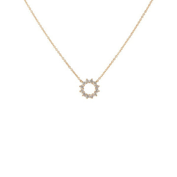 TIFFANY Mini Open Circle K18PG Pink Gold Necklace
