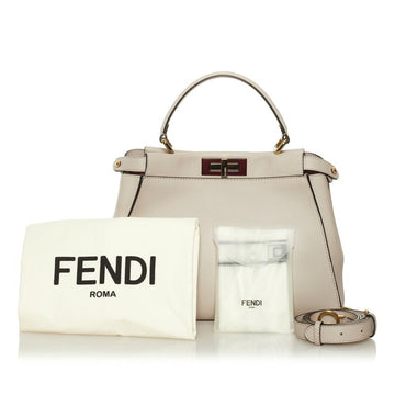 Fendi Peekaboo regular handbag shoulder bag 8BN290 beige leather ladies FENDI