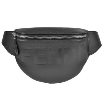 Fendi body bag waist pouch black leather 7VA525