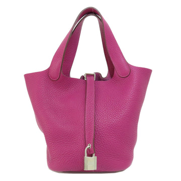 HERMES Picotan Lock PM Pink Handbag Taurillon Women's