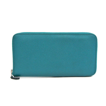 HERMES Azap Long Women's Epsom Leather Long Wallet [bi-fold] Blue