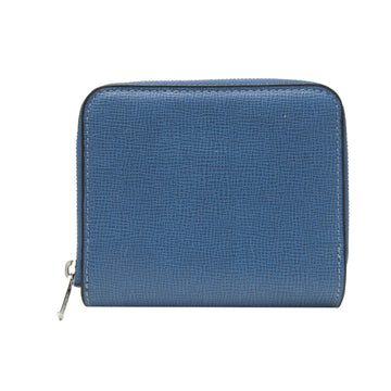 VALEXTRA V8L38 Men's Leather Wallet [bi-fold] Blue
