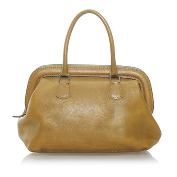 Fendi Selleria doctor's bag handbag khaki leather ladies FENDI