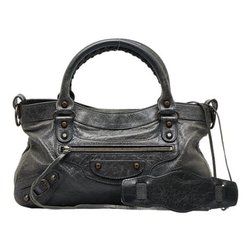 BALENCIAGA The First Handbag 103208 Green Leather Ladies