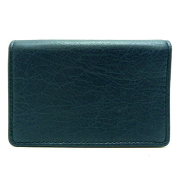 Balenciaga Leather Card Case Navy