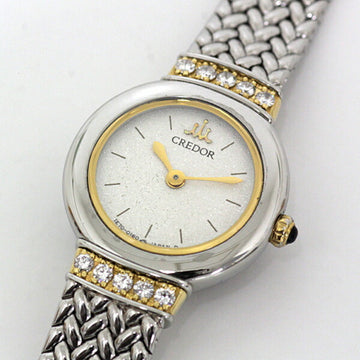 SEIKO Women's Watch Credor Rug Diamond GKTE010 1E70-0100 Quartz White Dial