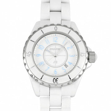 Chanel J12 33mm blue light world limited 2000 H3826 white dial watch ladies