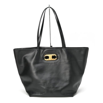 CELINE Triomphe Hippo Maillon Tote Bag Leather Black S-154961