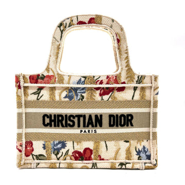 CHRISTIAN DIOR Handbag Mini Bag Book Tote Canvas Multicolor Women's