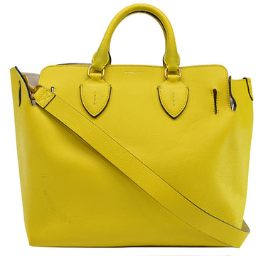 Burberry bag yellow leather handbag shoulder Lady's