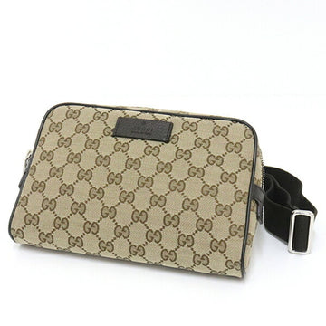 Gucci GG Canvas Belt Bag Beige/Brown Leather Tag 449174 Waist Body