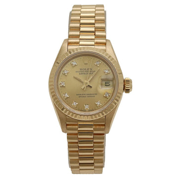 ROLEXWatch  Datejust 10P Diamond YG Solid K18 Gold E Number Ladies AT Automatic 69178G