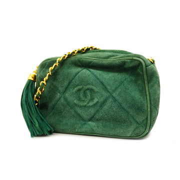 CHANEL - Python Snakeskin Green CC Kiss lock Shoulder Bag / Crossbody