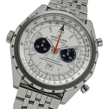 BREITLING Chronomatic 1360 Watch Men's Navitimer Date Automatic Winding AT Stainless Steel SS Silver Polished