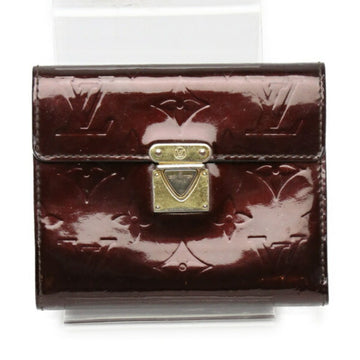 LOUIS VUITTON Portefeuille Koala Vernis with coin purse M93520  Amaranto tri-fold wallet LV