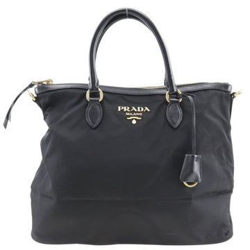 PRADA logo tote bag nylon made in Turkey black handbag A4 zipper ladies